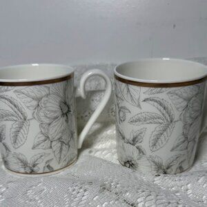 VILLEROY & BOCH Kimono Coffee Mug - Set of 2, Chateau Collection, Gold Trim